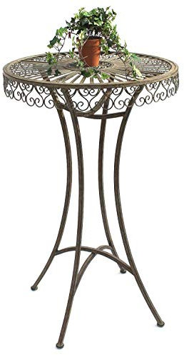 DanDiBo Stehtisch Garten Metall Antik 130414 Tisch H-106cm D-65cm Gartentisch Bistrotisch Bartisch