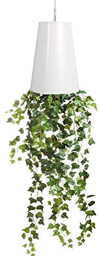 Hanging Plant Flower Pots Upside Down Sky Planter for Garden Home Shop Decoration Flowerpot for Hanging (Weiß)