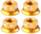 Tenlacum Durable Track Wheel Nuts Bicycle BMX Fixie M10 Axle Screw for Rear Hub (4 pieces) (Gold)