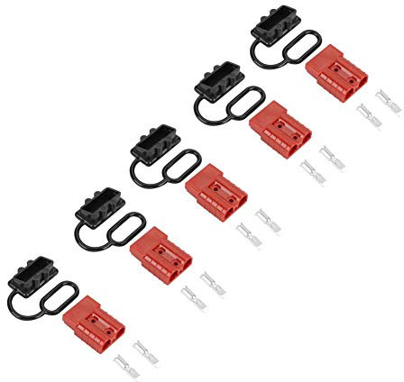 Connecteur de Batterie, 5pcs Connecteur d'Alimentation 600V 50A Connecteur de Prise Rapide de Batterie avec 10pcs Bornes pour les Véhicules Électriques