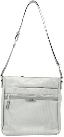Picard Damen Schultertasche Adventure aus Nylon OneSize | Breite 28 cm höhe 29 cm länge 10 cm mit Reißverschluss | Alltag |, Silber