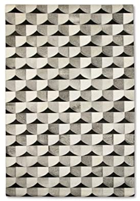 Zerimar Patchwork Kuhfellteppich | Teppich aus natürlichem Rindsleder | Maße: 120x60cm | Patchwork-Teppich | Wohnzimmerteppiche | Schlafzimmerteppiche