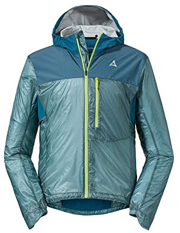 Schöffel Herren Hybrid Jkt Flow Trail M, extrem leichte MTB Jacke, winddichte, atmungsaktive Fahrradjacke mit vorgeformten Ellbogen, cloudy storm, 48