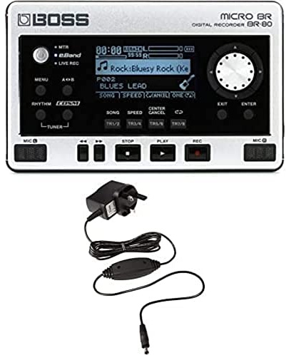 BOSS Br-80 Portable Digital Recorder bundle with BOSS Psa-230Es2 Ac Adapter