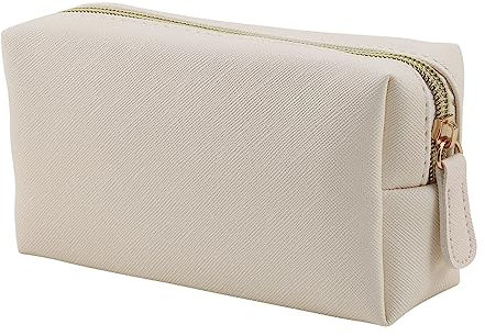 Apooliy Leder Schminktasche für Geldbeutel Reisen, tragbare kleine kosmetische Veranstalter für Frauen und Mädchen, Make-up-Tasche mit Reißverschluss