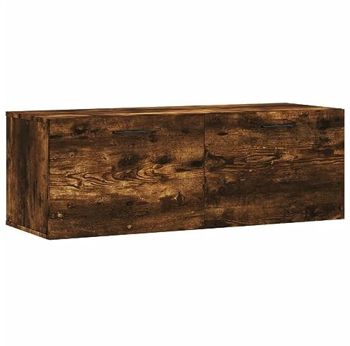 vidaXL Wandschrank, Hängeschrank mit viel Stauraum, Wandmontage Badschrank Medizinschrank, Aufbewahrungsschrank für Wohnzimmer, Räuchereiche Holzwerkstoff