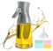 Fisynug Oil Sprayer,180ml Glass Olive Oil Spray Bottle for Cooking Air Fryer Oil Dispenser Oil Sprayer Mister with Funnel and Sticker,Kitchen Gadgets Accessories for Salad Baking Vinegar Grilling
