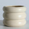 SANDYBAYTAS Keramik-Blumentopf für den Innenbereich, 16,5 cm, Blumentopf mit Drainageloch, gestufter Blasen-Design, Keramik-Pflanzgefäß für Zuhause und Büro, Dekor (Beige)