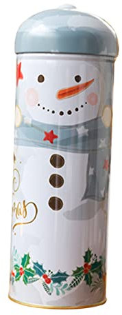 DECHOUS 1 Unidad De Cajas Caja De Lata Navideña Bote Metalico Con Tapa Tratar Cajas Lata De Almacenamiento De Bote De Cilindro Dulce Mascota Hojalata Lata De Metal Niño