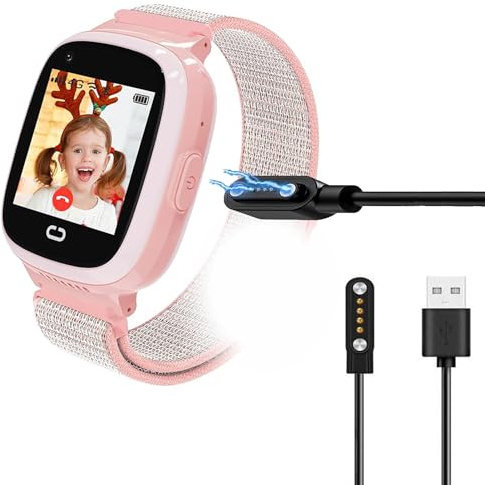 Blueshaweu Ladekabel Kompatibel mit PTHTECHUS Kinder Smartwatch 1,44 Zoll T30, Kabel Ladegerät Ladestaion für PTHTECHUS T30 Smartwatch (schwarz)
