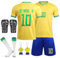 Kit de fútbol para niños, camisetas de entrenamiento de fútbol con pantalones cortos, calcetines, placa de protección de fútbol y llavero, kits de fútbol para niños 2023/24, kits de camisetas de