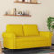 Willood 2-Sitzer-Sofa Loungesofa Couch mit Armlehnen Rückenkissen, Wohnzimmersofa Designsofa Metallgestell, Sitzmöbel Zweisitze,Multi-Sofa, Gelb 120 cm Samt