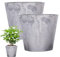 Vbnuyhim Lot de 2 pots de fleurs d'intérieur modernes effet marbre pour plantes de fleurs, trous de drainage pré-percés, conteneur pour plantes en pot pour aloès