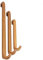 Lot de crochets porte-serviettes pour porte de douche en verre, porte-serviettes en bois sans perçage pour mur en verre de 6 à 8 mm et cloisons, crochets de 3 tailles pour serviettes, luffas ou