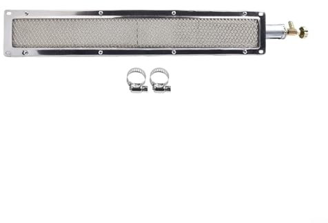Alanmoship Bruciatore a infrarossi in ceramica per barbecue, bruciatore laterale a infrarossi, portatile, ricambio 41 x 8 cm/44 x 9,5 cm, in metallo e ceramica, per cucinare all'aperto (53 x 9,5 cm)