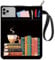 craspire Buchhülle Kaffeebraune Buchumschläge Buchmuster Schwarzer Buchschutz Für Taschenbücher Waschbarer Buchumschlag Aus Stoff Mit Reißverschluss Und Zusätzlicher Hüllentasche Für Buchliebhaber