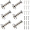 Luabue 6 Pezzi Ganci in Acciaio Inox Ganci Appendiabiti Appendino da Muro Porta Accappatoio Portasciugamani Ganci da Parete per Cappotto Accappatoio Asciugamano Cappello Ombrello