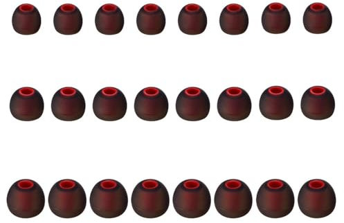 Set of 24 Silicone Earbud Tips, 12 Pairs Replacement Earphone Tips, Replacement Earbuds, Earbud Noise Isolation Cover, 3 Different Size (S/M/L)