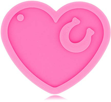 Silikonform für Kunsthandwerk, Schmuck, Epoxidharz, Herz, Hufeisen, Schlüsselanhänger, Epoxidharz-Form