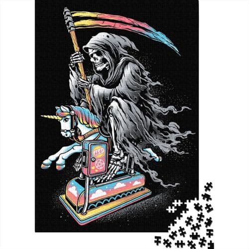 Grim Rider Puzzle für Erwachsene 1000 Teile, Puzzle für Erwachsene, geistiges Lernspielzeug, DIY-Puzzle, 1000 Teile (75 x 50 cm)