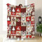 Kuscheldecke Weihnachten, Christmas Blanket, Weihnachtsdecke Sofa, Wolldecke, Fleecedecke (#10, 180x230 CM)
