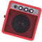 Mini amplificador de guitarra de 5 W con entradas de 3,5 mm y 6,35 mm, salida de 1/4 de pulgada, soporta ajuste de tono de volumen y sobremarcha (rojo)
