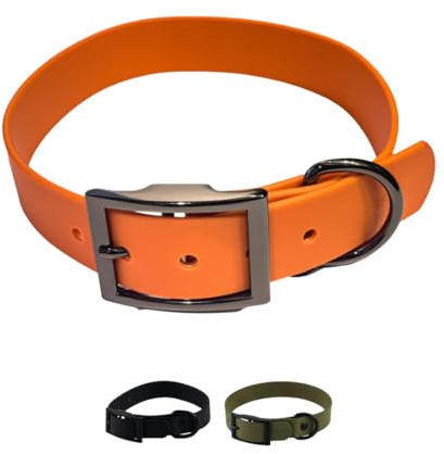 SNIFFLS Hundehalsband Orange Größe M - wasserfest 32-40cm mittelgroß