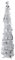 Albero di Natale Pieghevole, Albero di Natale Pop-up Decorativo Resistente in PET da 4,9 Piedi per Ufficio (SILVER)