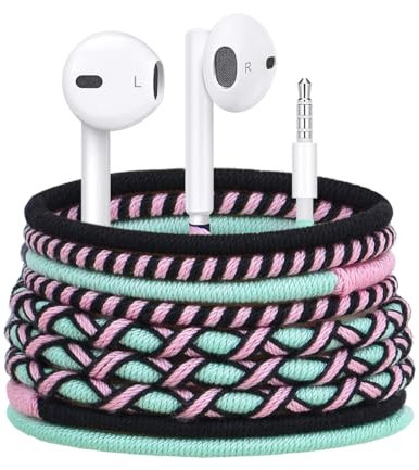 URIZONS Cuffie In-Ear con Jack 3.5mm - Microfono e Controllo del Volume, Cavo Intrecciato Colorato cuffiette, Antimacchia e Anti-Groviglio, Compatibili con iPhone, Huawei, Samsung e Altri Dispositivi