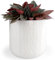 Vimin Box Élégant pot pour orchidées en terre cuite | blanc mat rayé | diamètre 14 cm, hauteur 13 cm | pot décoratif pour plantes succulentes, fleurs, bonsaï | élégant cache-pot d'intérieur moderne.