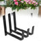 3 soportes ajustables para macetas de ventana, soportes para macetas de flores al aire libre, decoración de balcón montado en la pared, barandillas, repisa (negro)