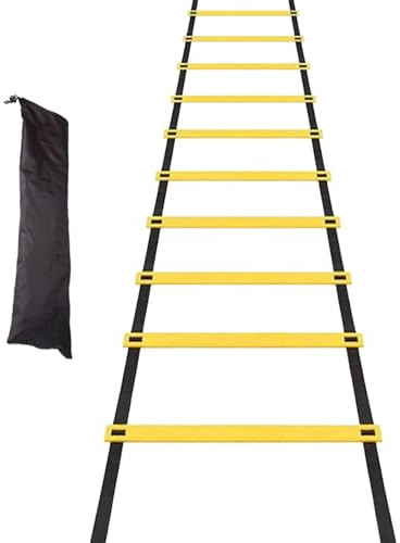 Soccer Ladder, Exercise Ladders for Agility Training, Storage Bag Included Instant Set-up Exerciser for Sports Tennis Hockey Badminton Soccer Basketball