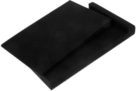 2 Stück Isolierpad für Monitorlautsprecher, 30x17x4cm Schwarz | Schwamm Material, Dämpft Tischvibrationen, für Desktop Hören, Karaoke Raum, Computerlautsprecher und Subwoofer