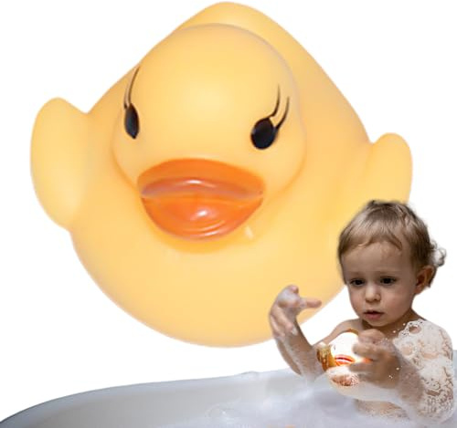 Badeente mit LED-Licht, schwimmendes Badespielzeug mit Wassersensor für Babys, Kinder, leuchtende Ente für die Badezeit, Pool, Dusche, Strandspielzeug, lustiges schwimmendes Spielzeug