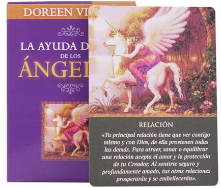 Baraja de cartas de oráculo de ángel, juego de 44 cartas de orientación para inspiración diaria, tarjetas de lectura de mensajes espirituales para meditación, práctica de adivinación autorreflexiva
