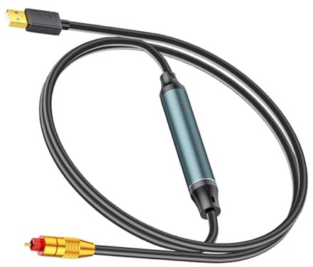 CRFFZ USB zu Optisch Sound Adapter zu Glasfaser SPDIF Anschluss Konverterkabel für Computer Laptop Adapter