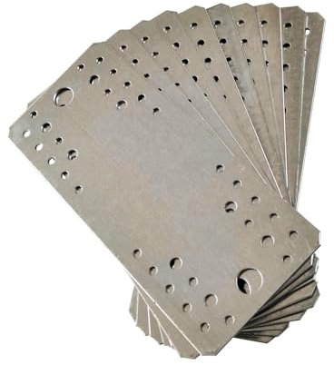 OMIDEAS 10 x Placas de unión planas (210 x 90 x 2) Pletina de ensamblaje Placa perforada