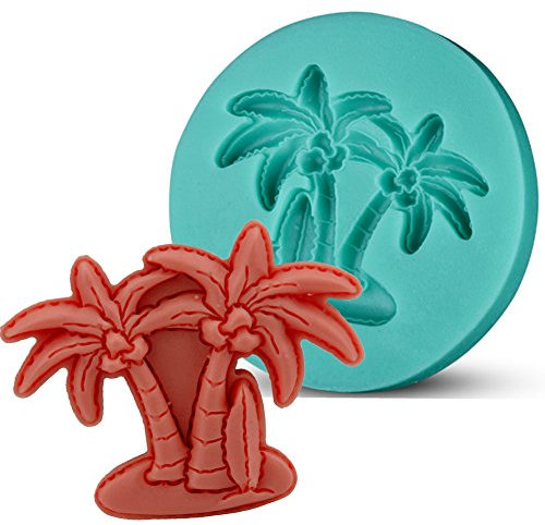 Beiersi Coconut Palm Trees Silicone Mold Fondant Cake Icing Sugarcraft Decorating Mould Tools (Style 10)