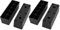 sourcing map Lot de 4 pieds rectangulaires en plastique noir 150 mm x 50 mm x 50 mm