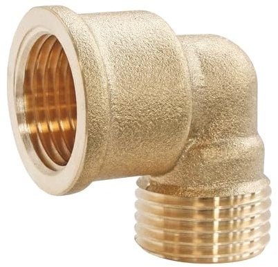 SOMATHERM FOR YOU, Coude laiton 90° Mâle-Femelle 20/27 à visser - Raccord plomberie pour eau chaude/froide - Compatible avec tous raccords laiton filetés - Étanchéité à réaliser