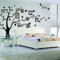 Kibi Albero di Memoria della Famiglia Adesivo da Parete Albero Foto Rimovibile Forma di Albero con Rami Incurvati e 8 Cornici Porta Foto Stickers Muro Albero