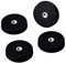 MUTUACTOR 4PC leistungsfähiger Neodym-Magnet mit gummiertem magnete wasserfest Innengewinde D32 * 6mm M5 des Kamera-Panels LED Multi Gebrauch-Magnetglas, magnetische ziehende Stärke 8.5KG