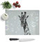 Glass Chopping Board - Giraffe Through The Bubbles - Textured Worktop Saver Cutting Board - Heat Resistant, Shatterproof and Hygenic - 39 x 28.5 cm