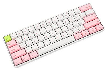 XIXIDIAN Mechanical Keyboard,Keyboard for Windows/PC/Laptop/Desktop, Support Music Rhythm Sound Control Lighting Effects,61 Keys (Color : Pink)