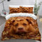 NYSMGS Bettbezug 135x200 Bulldogge Bettwäsche Set 3D-Druck Haustier Welpe Bettwaren Weiche Mikrofaser Reißverschluss Bettbezüge mit 2 Kissenbezügen 80x80 Für Kinder et Teenager