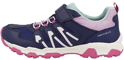 Geox Damen J MAGNETAR G. B ABX Sneaker, Navy/Lilac, 38 EU