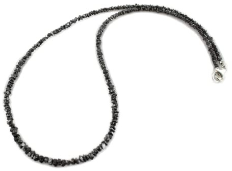 Roh Diamant Kette Schwarz ca. 25 Karat