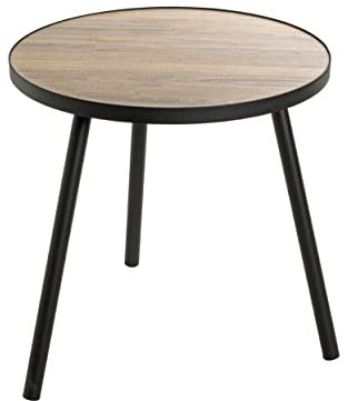 Haku-Möbel Beistelltisch, Schwarz-eiche, Ø 50 x H 52 cm, 24865