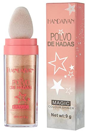 Highlight-Puder Gesichts-Highlight-Rouge Sparkly Shimmer Natural High Gloss Powder For Face Body Hair Fairy High Light-Puder (Goldbraun)