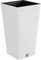 Macetero color blanco, con depósito, colección FURU, de 34,5 x 34,5 x 66 cm, capacidad de 24 L.